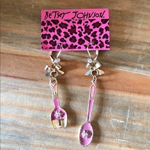 Betsey Johnson Earrings “fork and spoon”